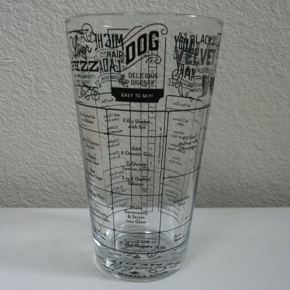 Cocktail Recipe Glass Fred Good Measure NIB - Picture 12 of 15